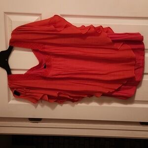 Short sleeve, blouse, peach color